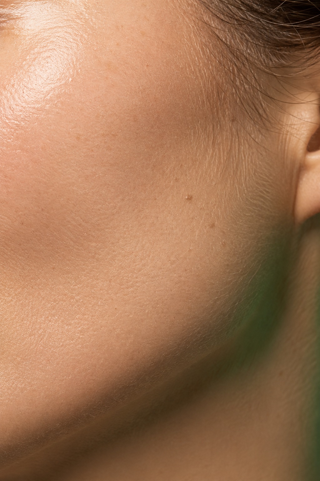Macro study of natural skin texture in soft light