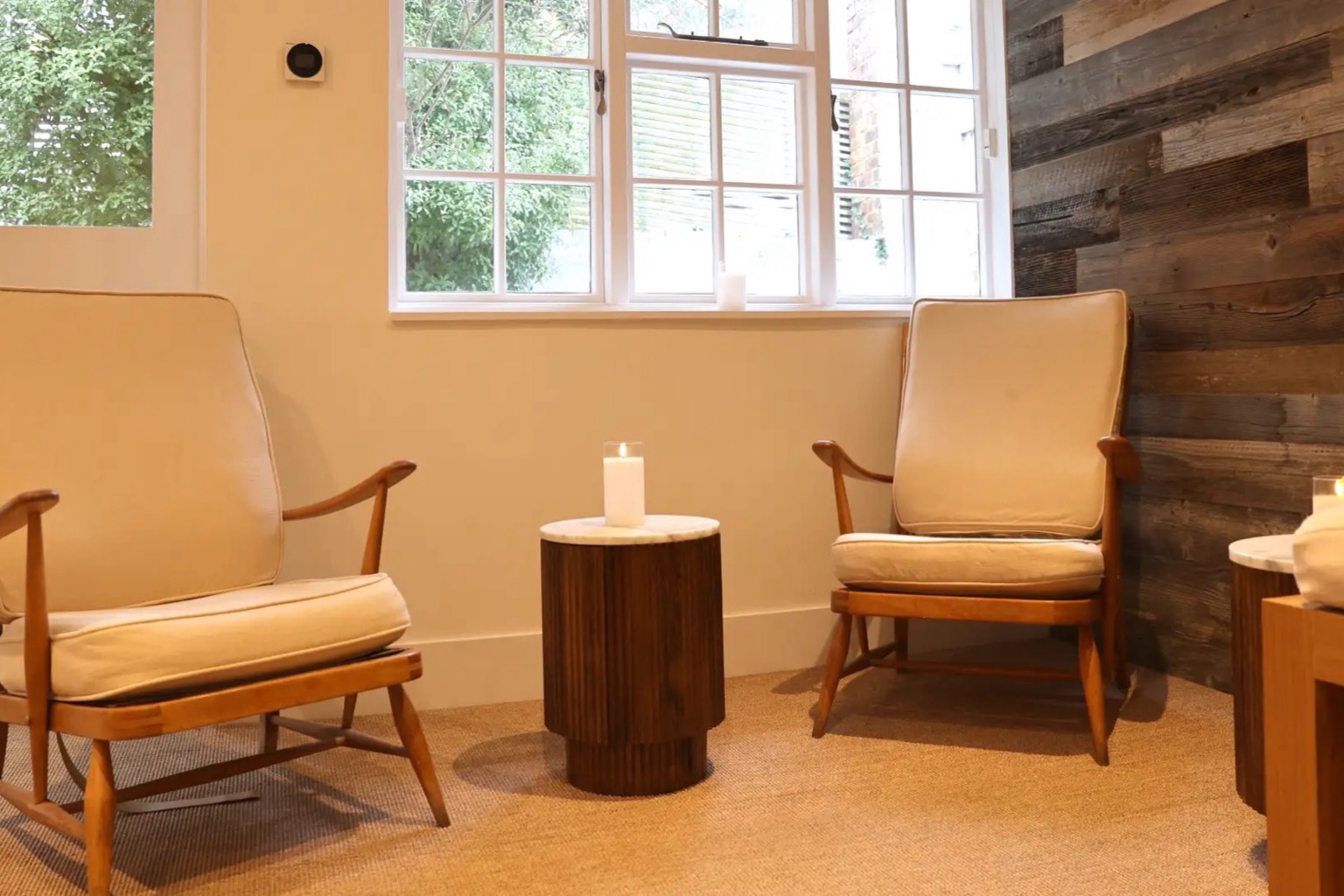 Seating beside a window at 50 Hill Rise in Richmond